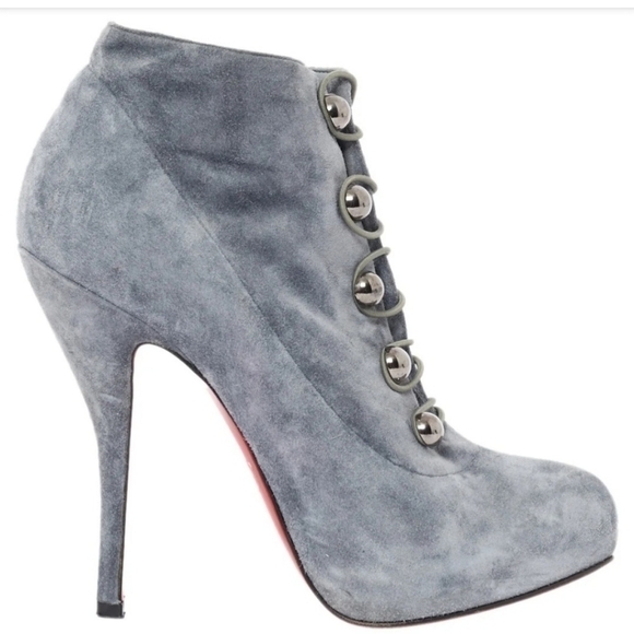 Christian Louboutin Fifre Corset Suede Ankle Boots sz. 36 - Picture 1 of 10